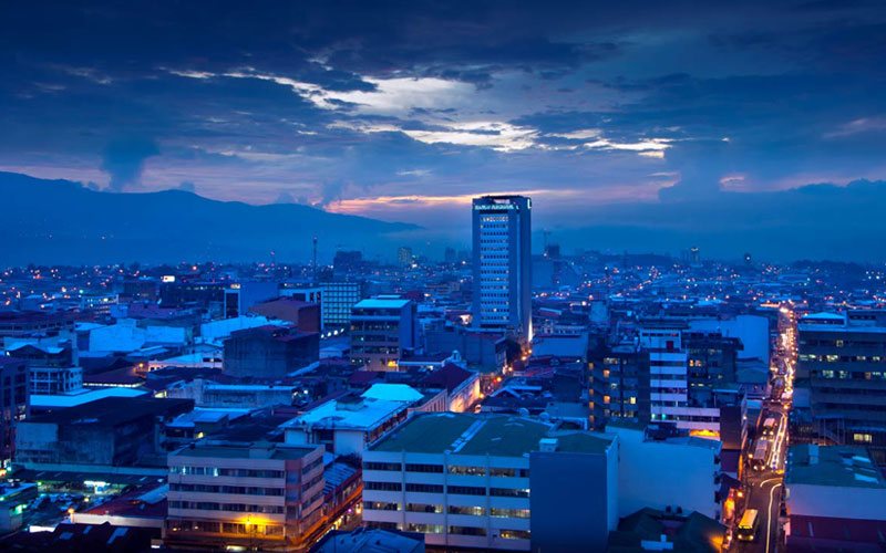 Night view from San José, Costa Rica