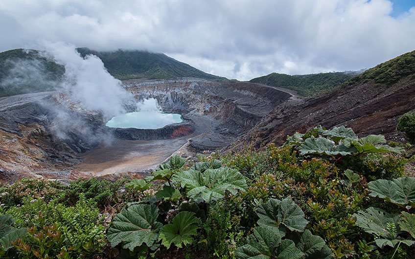 Poas Volcano in Costa Rica.