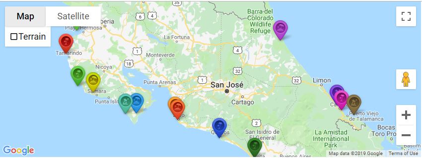 Map Costa Rica Beaches: The Best, Nicest & Most Beautiful Ones to Visit